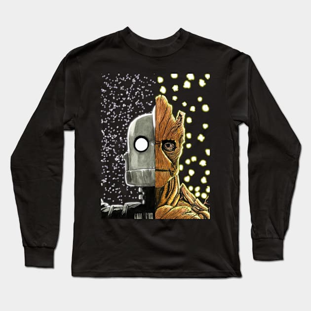 IronGiant/Groot Long Sleeve T-Shirt by AnalogArtByAdam